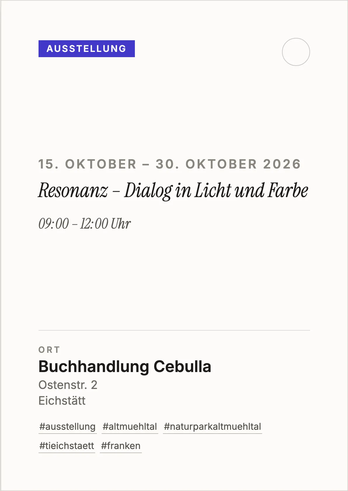 Veranstaltungsflyer