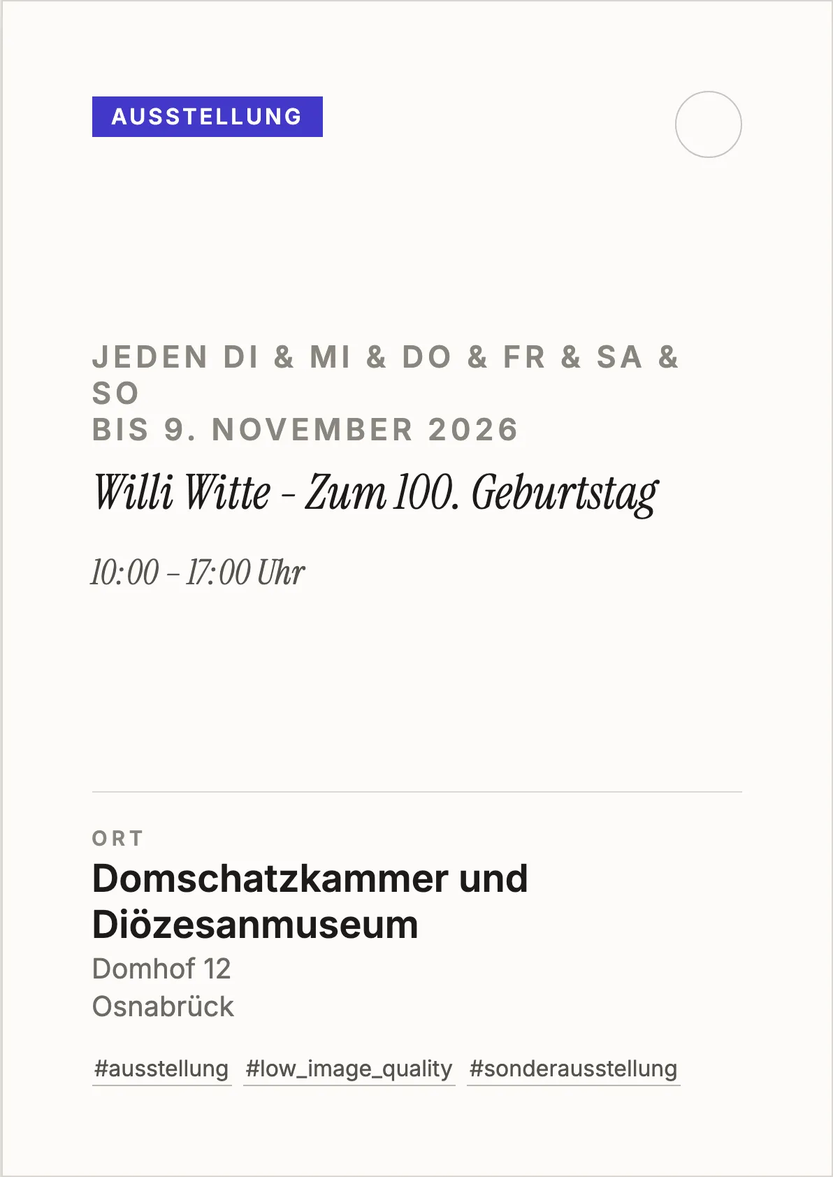 Veranstaltungsflyer