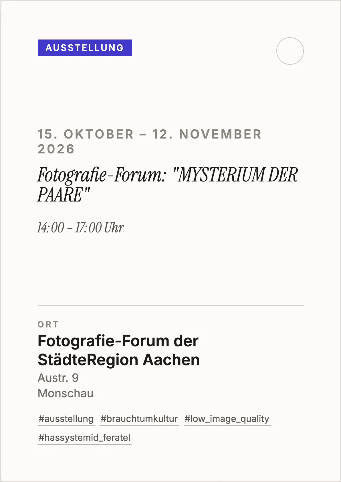 Veranstaltungsflyer
