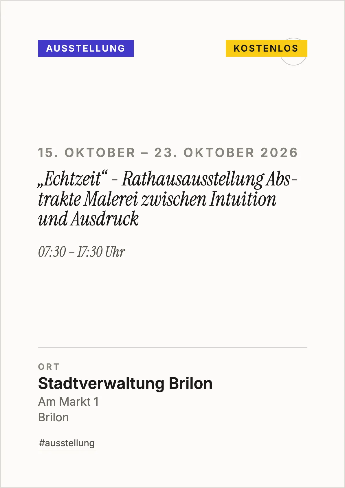 Veranstaltungsflyer
