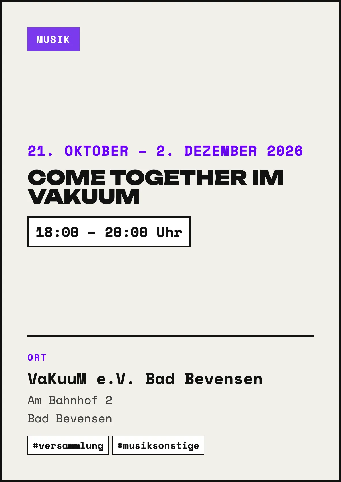 Veranstaltungsflyer