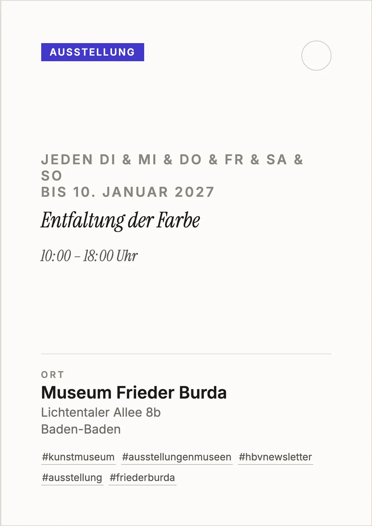 Veranstaltungsflyer