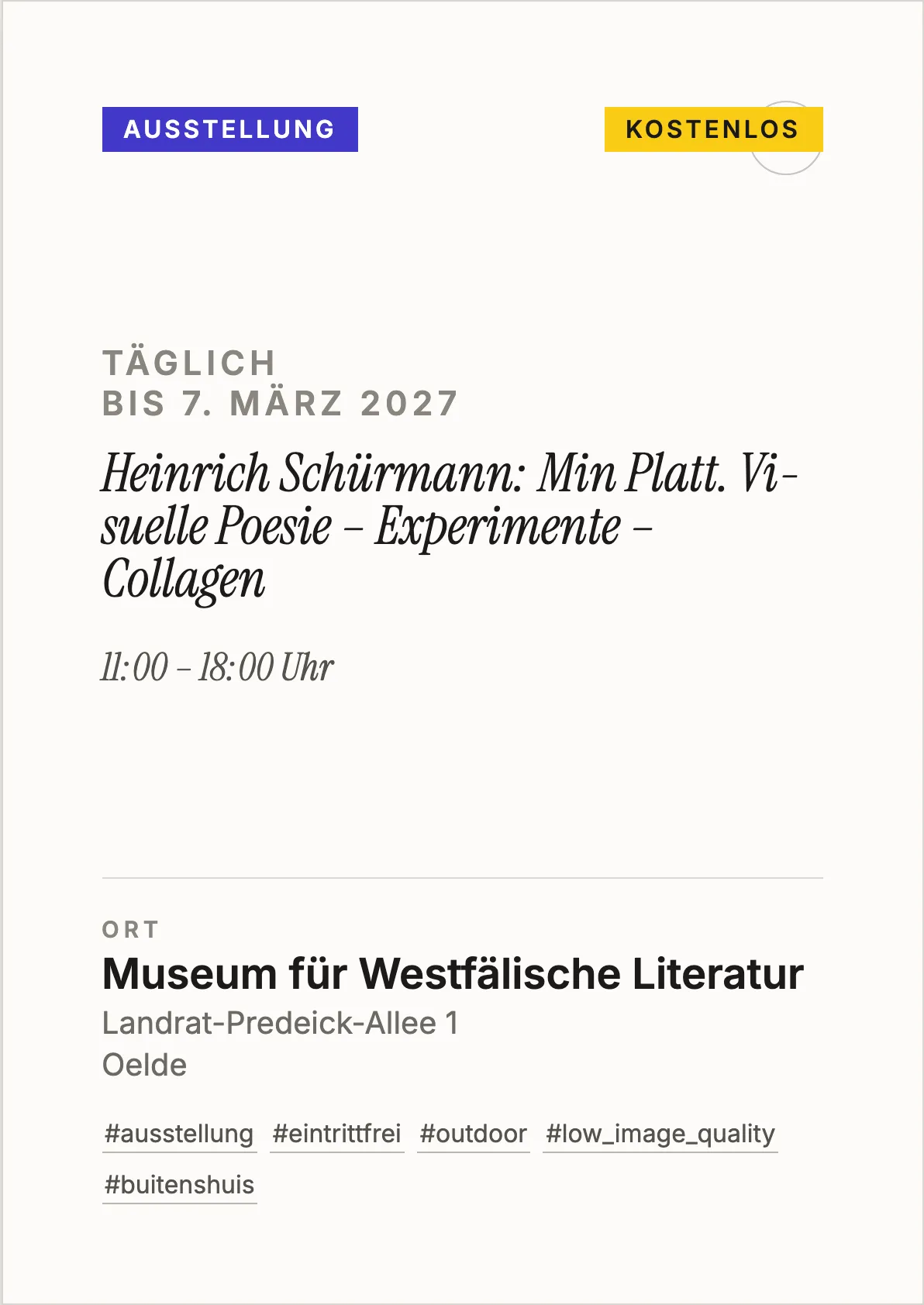 Veranstaltungsflyer