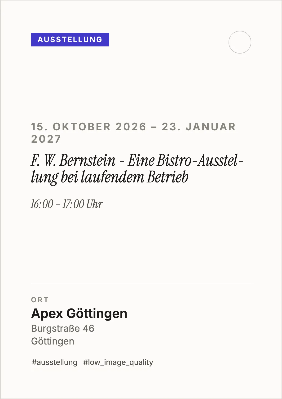 Veranstaltungsflyer