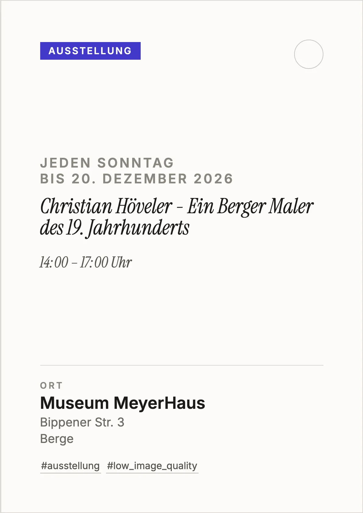 Veranstaltungsflyer