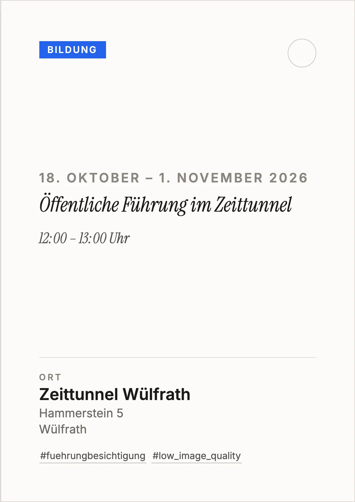 Veranstaltungsflyer