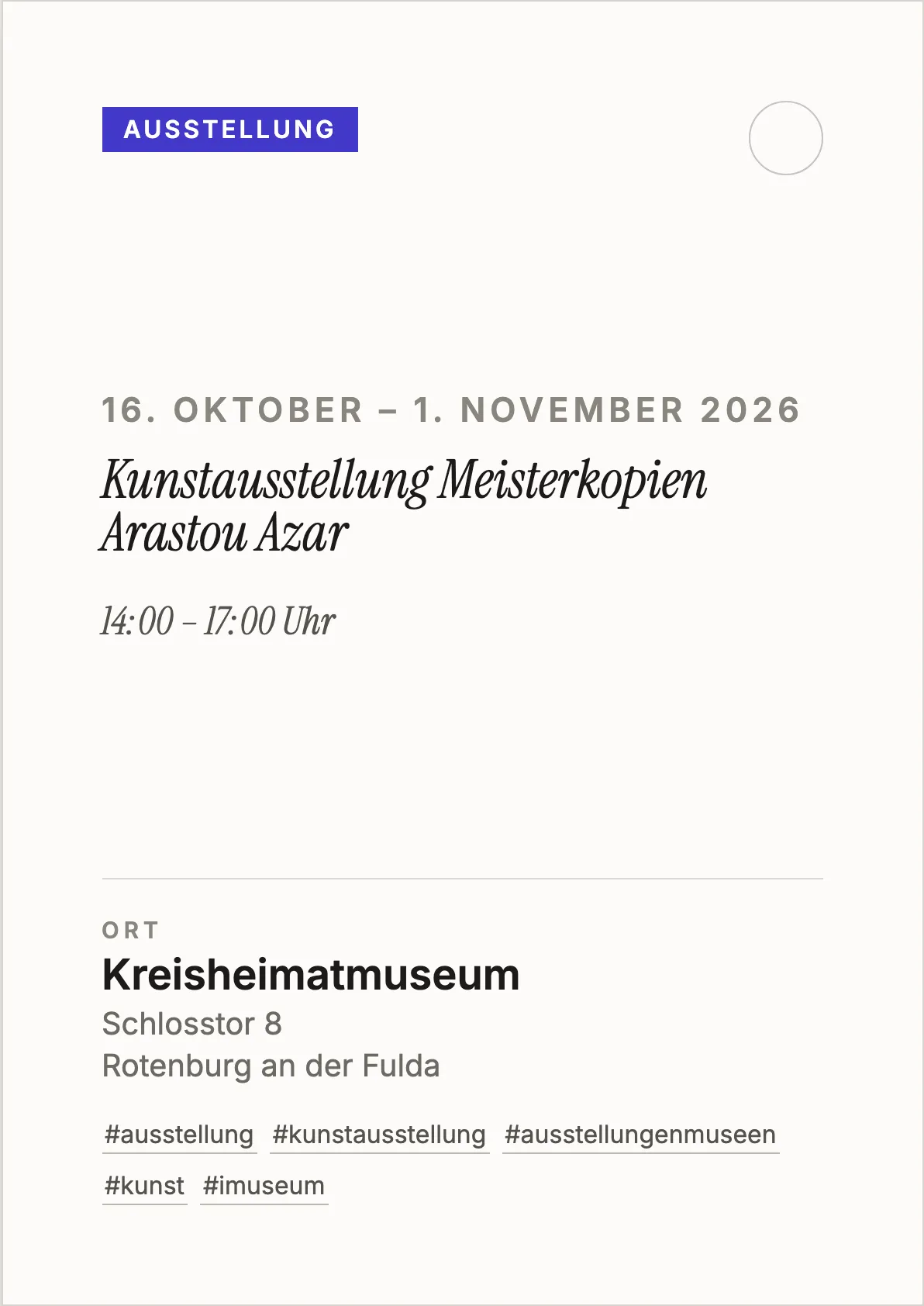 Veranstaltungsflyer