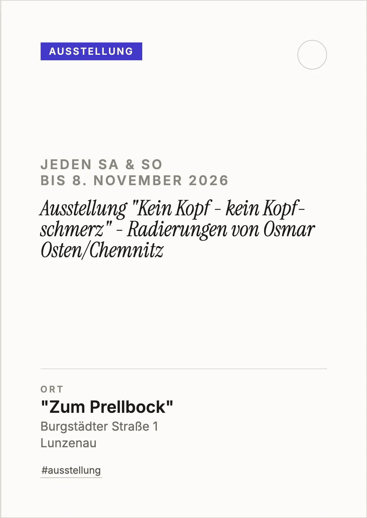 Veranstaltungsflyer