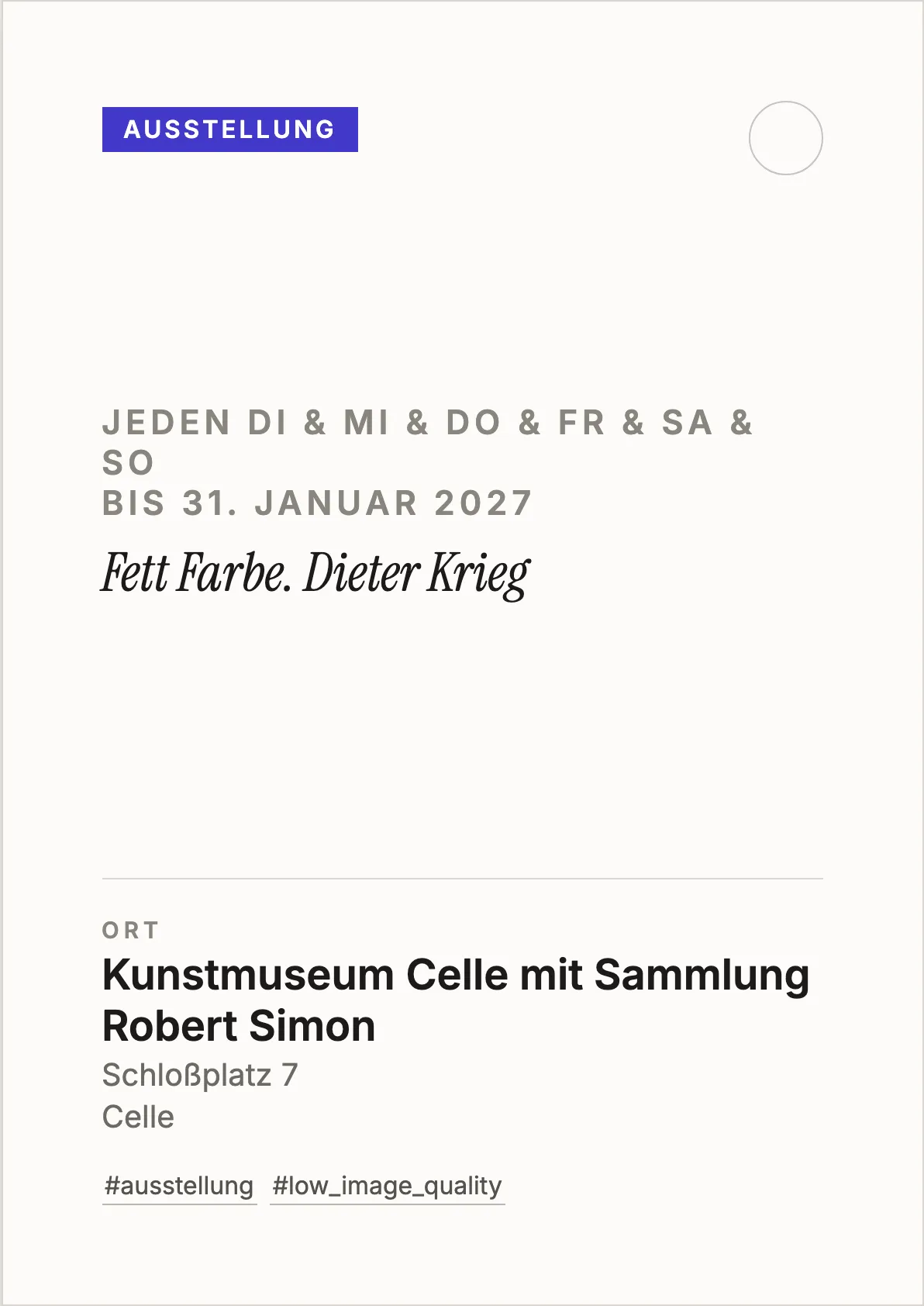 Veranstaltungsflyer