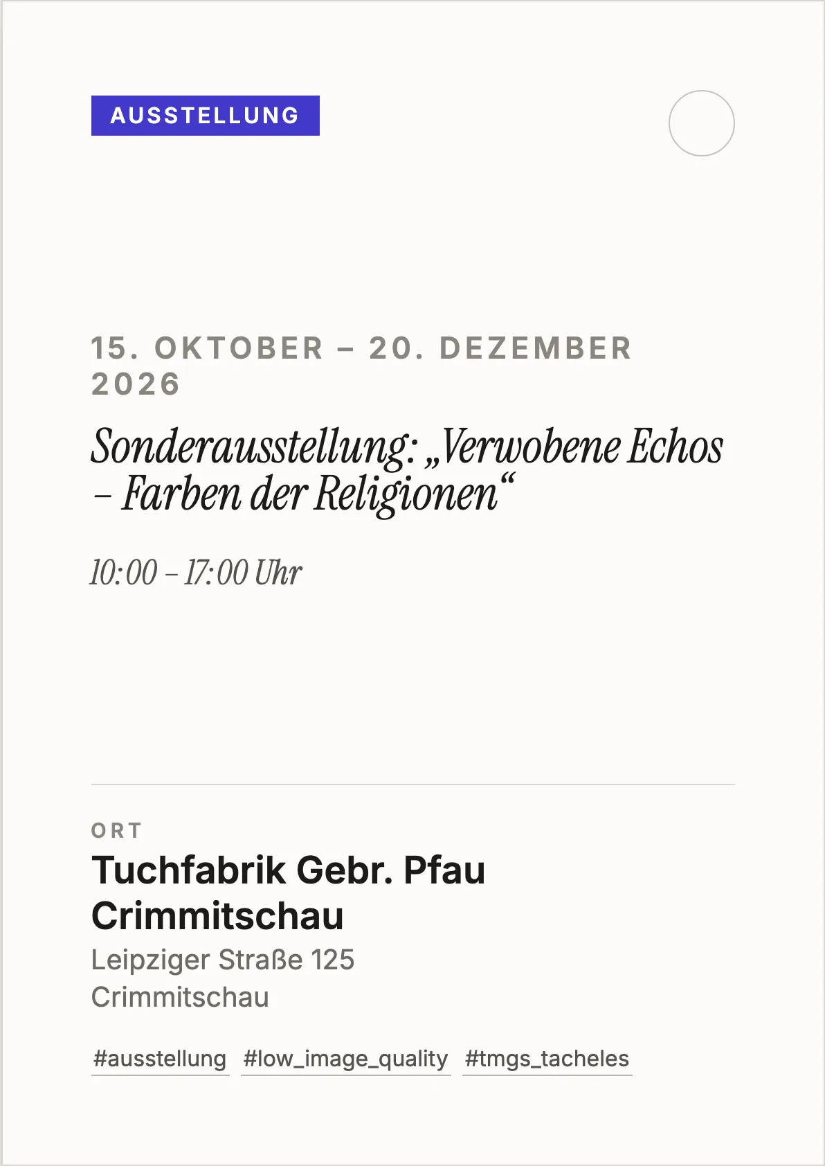 Veranstaltungsflyer