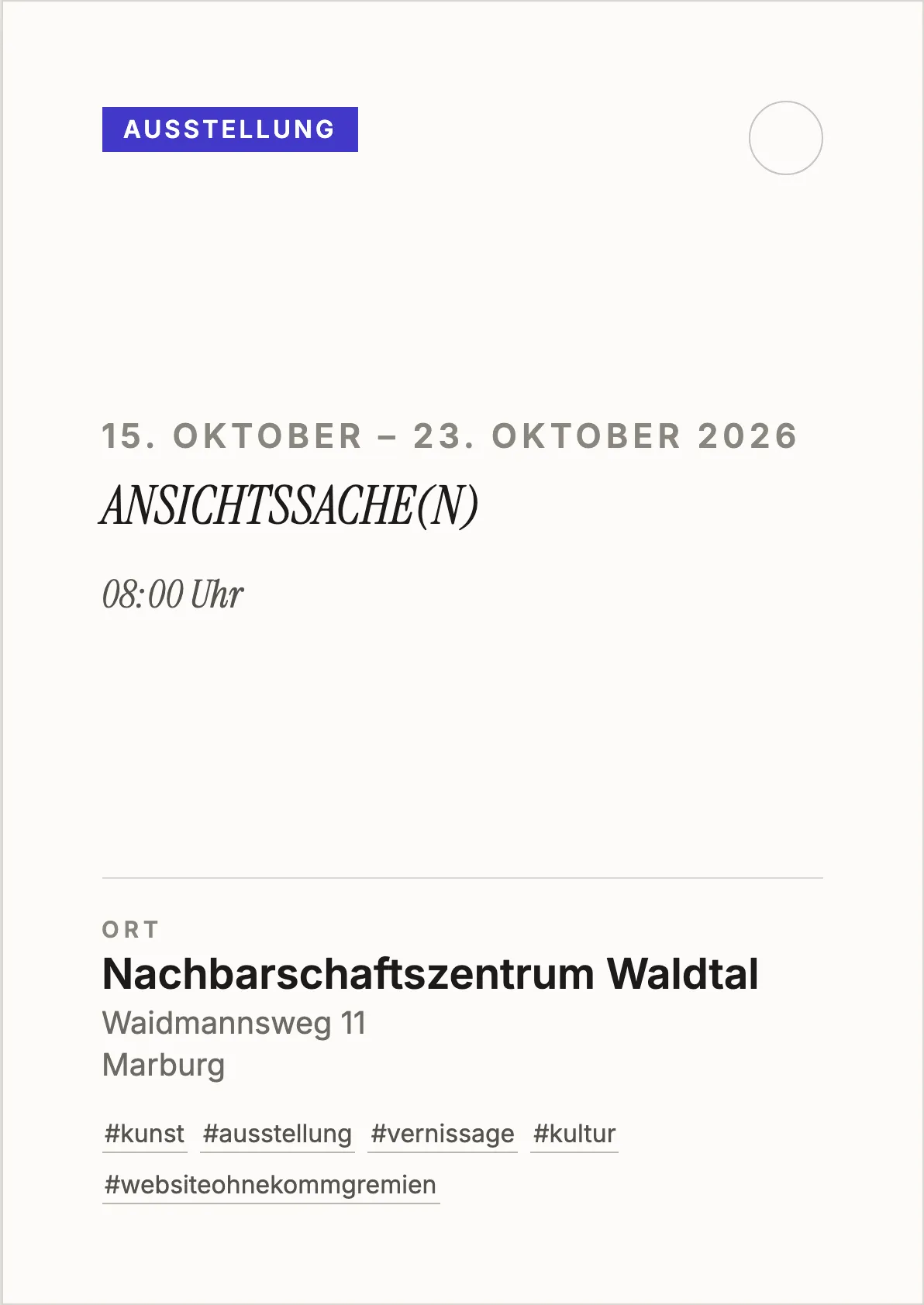 Veranstaltungsflyer