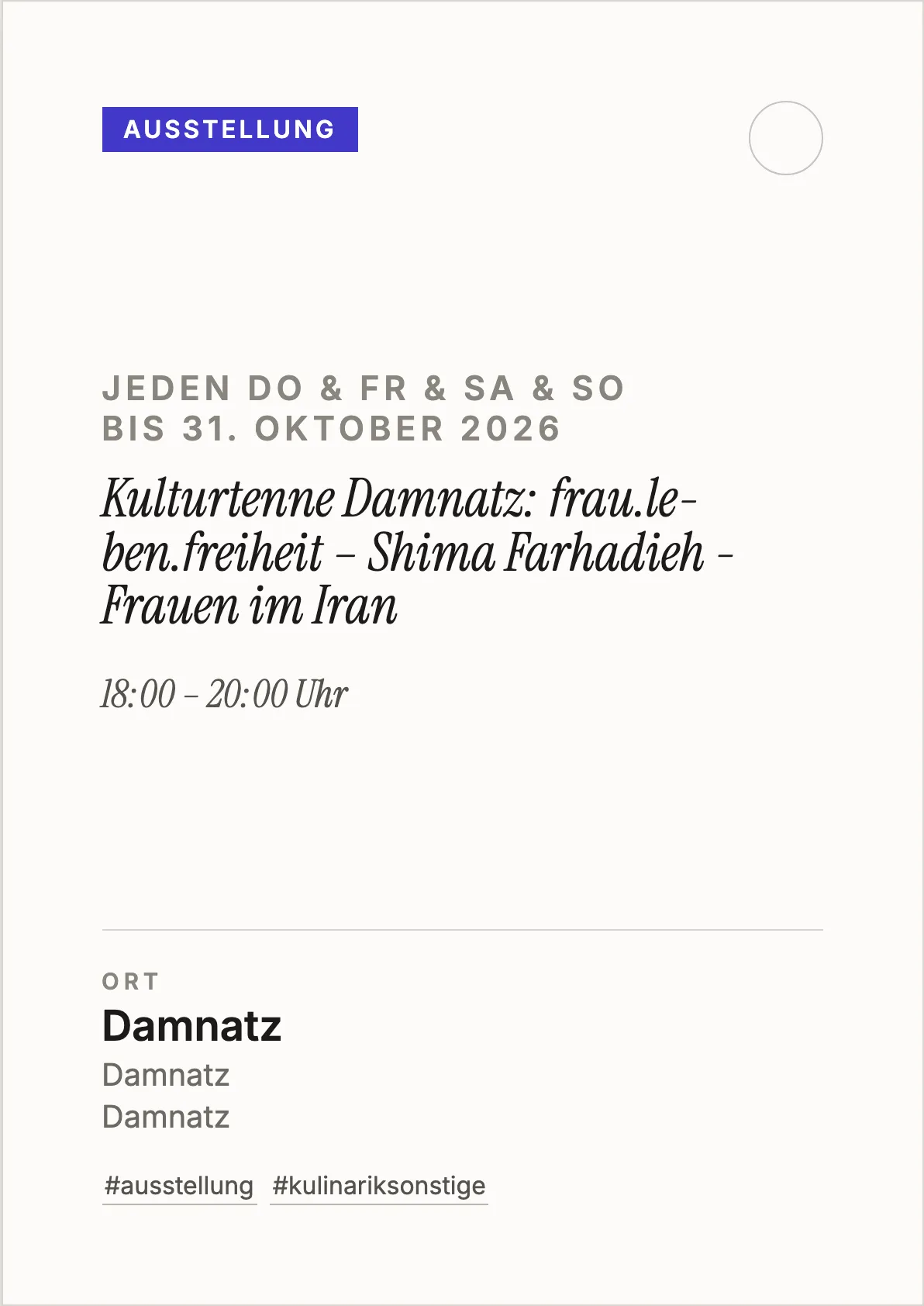 Veranstaltungsflyer