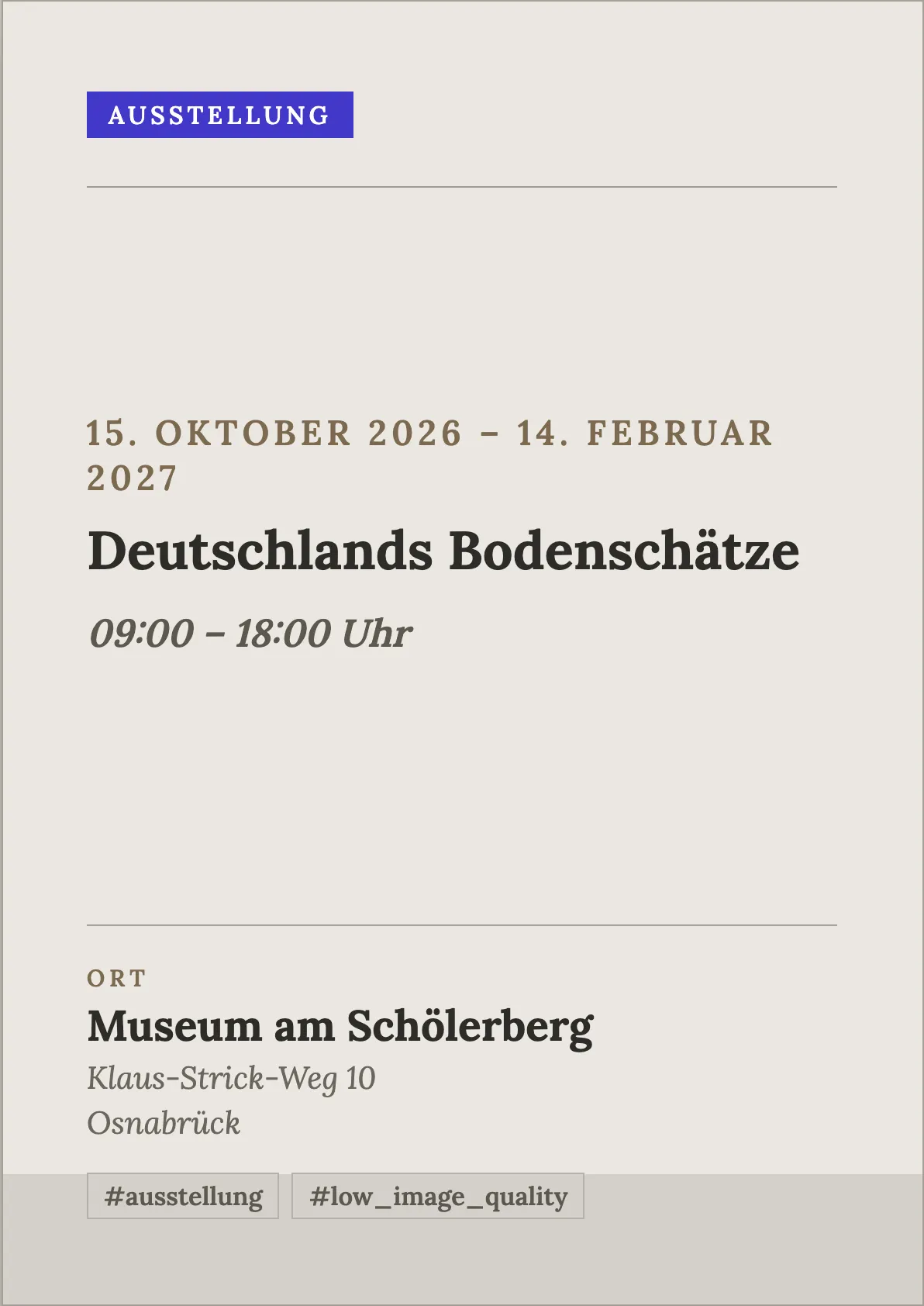 Veranstaltungsflyer