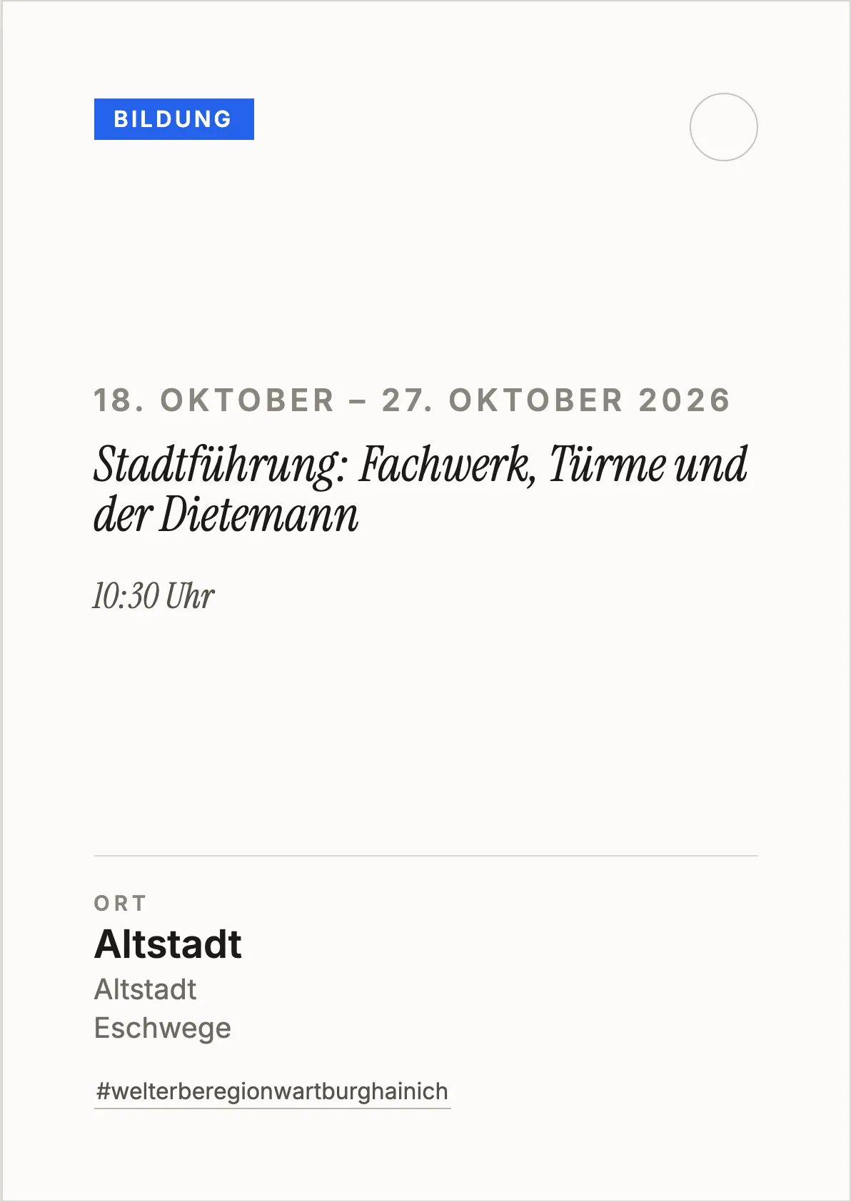 Veranstaltungsflyer