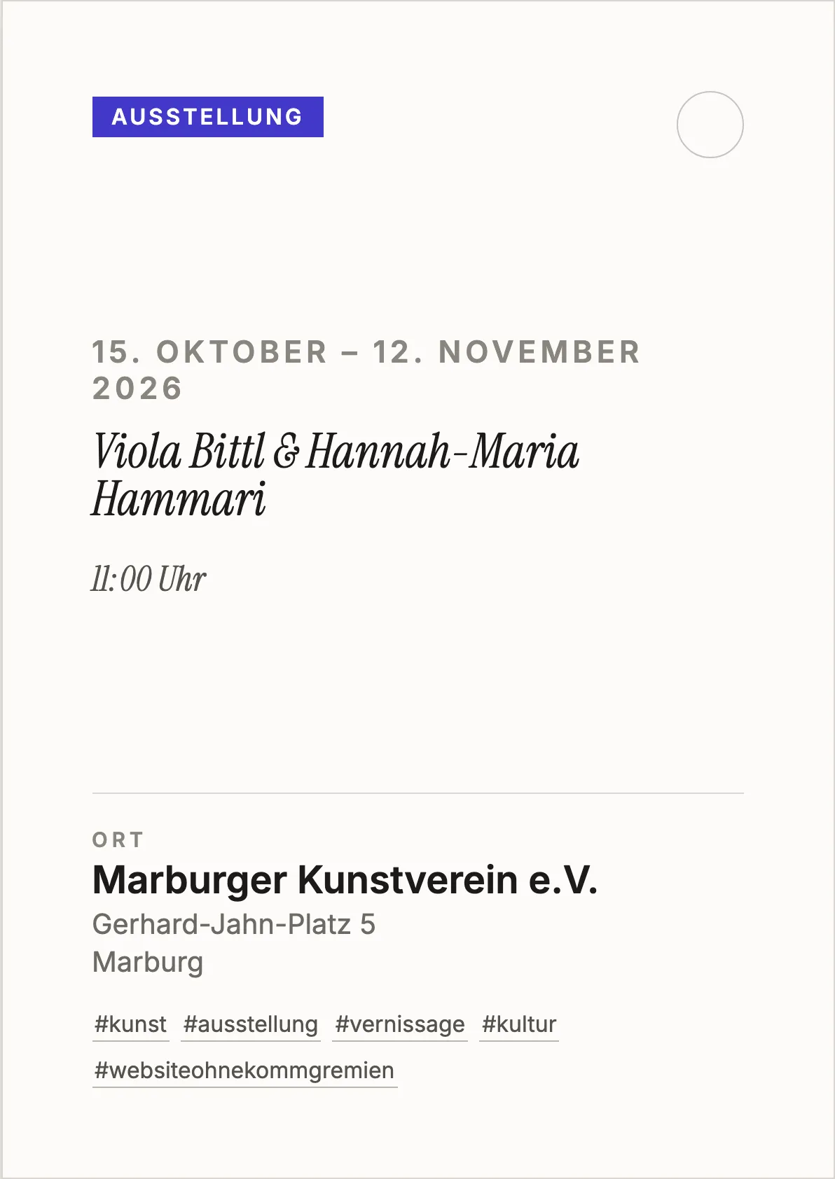 Veranstaltungsflyer