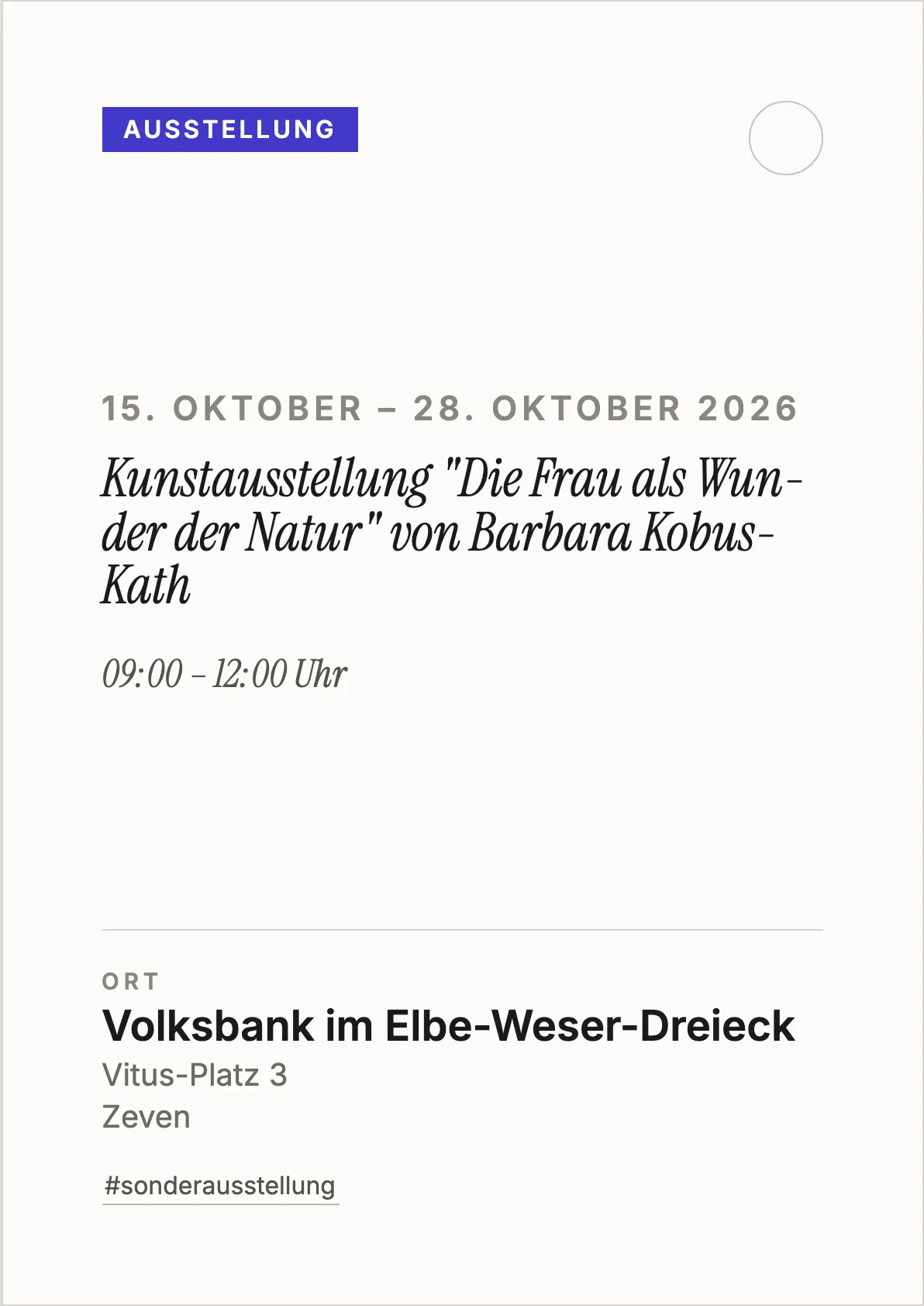 Veranstaltungsflyer