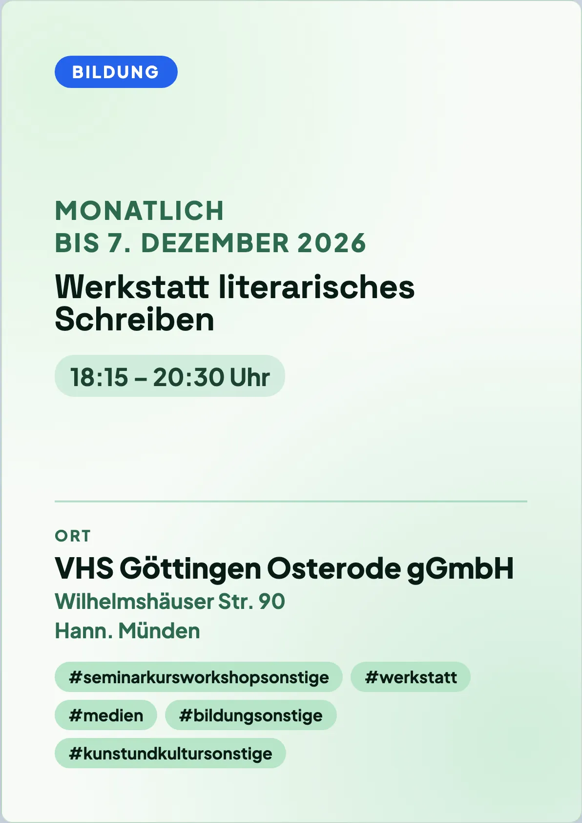Veranstaltungsflyer