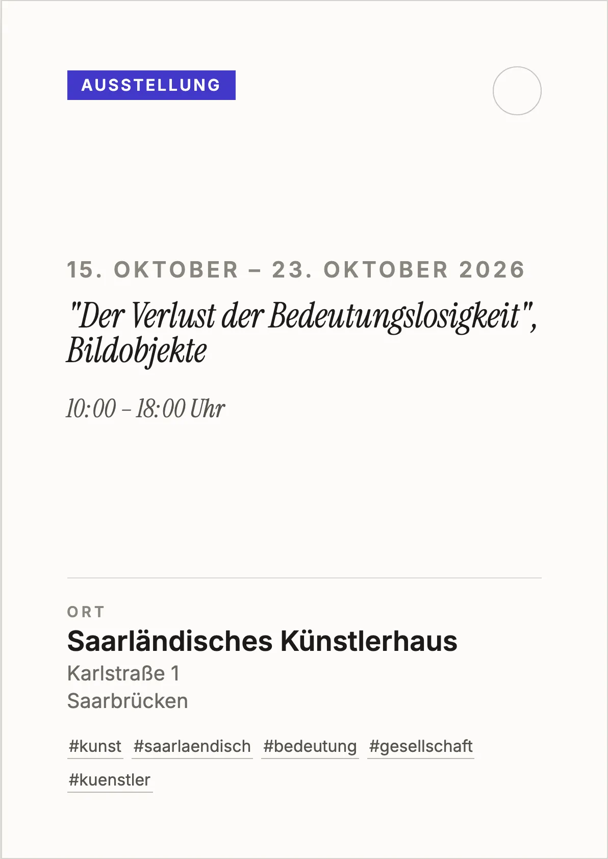 Veranstaltungsflyer