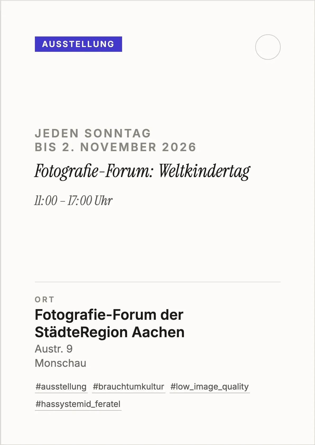 Veranstaltungsflyer