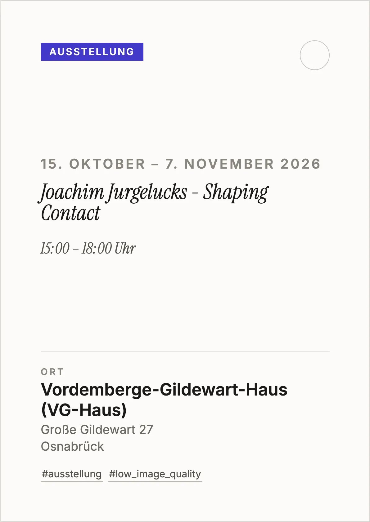 Veranstaltungsflyer