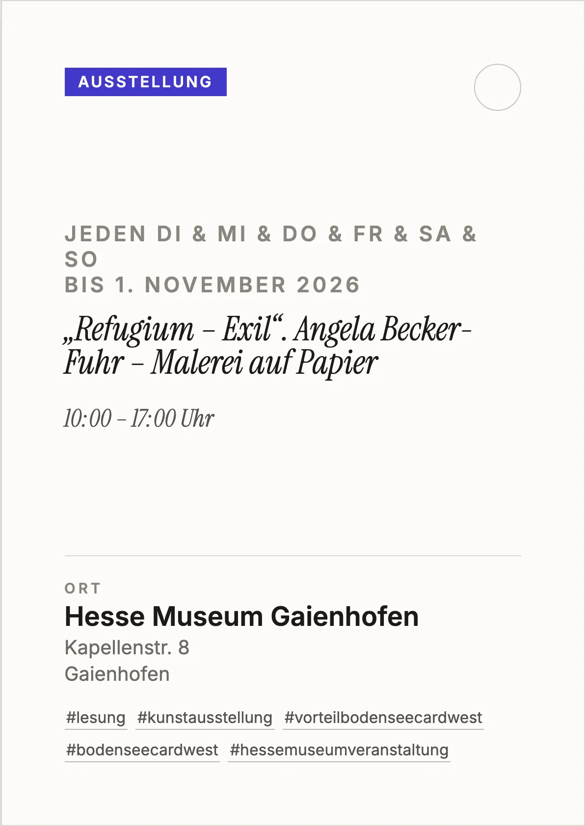 Veranstaltungsflyer