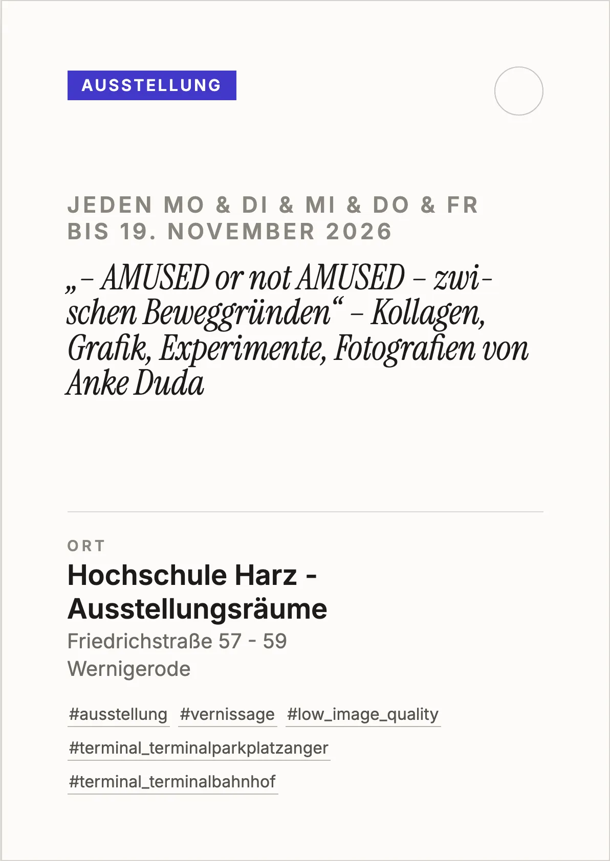 Veranstaltungsflyer