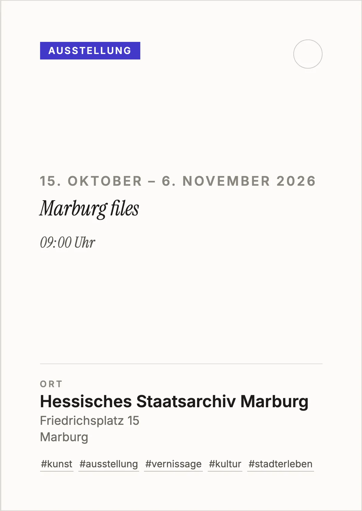 Veranstaltungsflyer