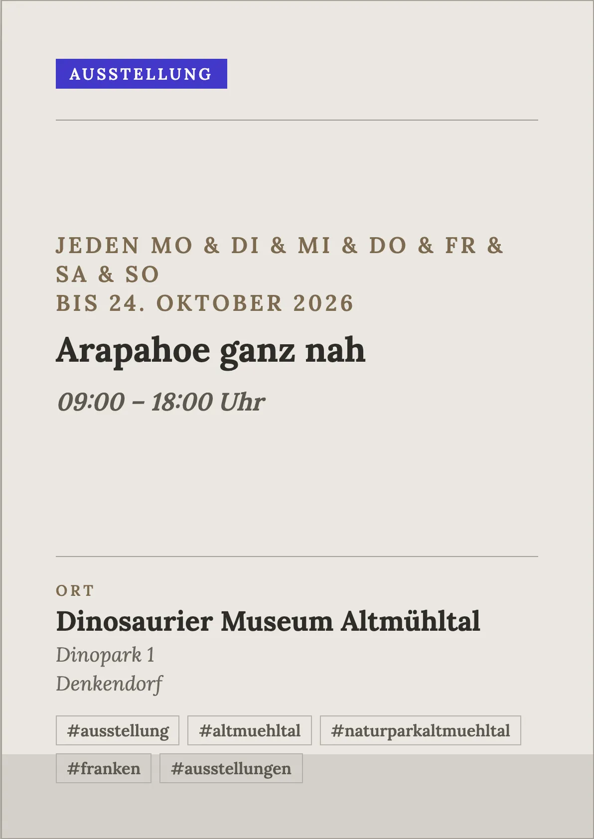 Veranstaltungsflyer