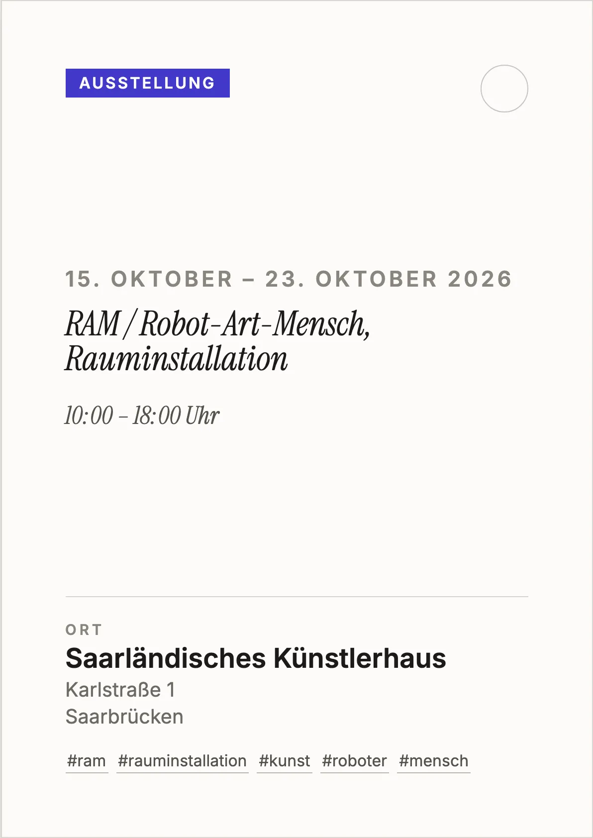 Veranstaltungsflyer