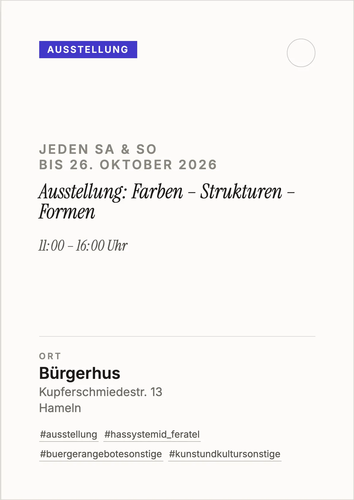 Veranstaltungsflyer