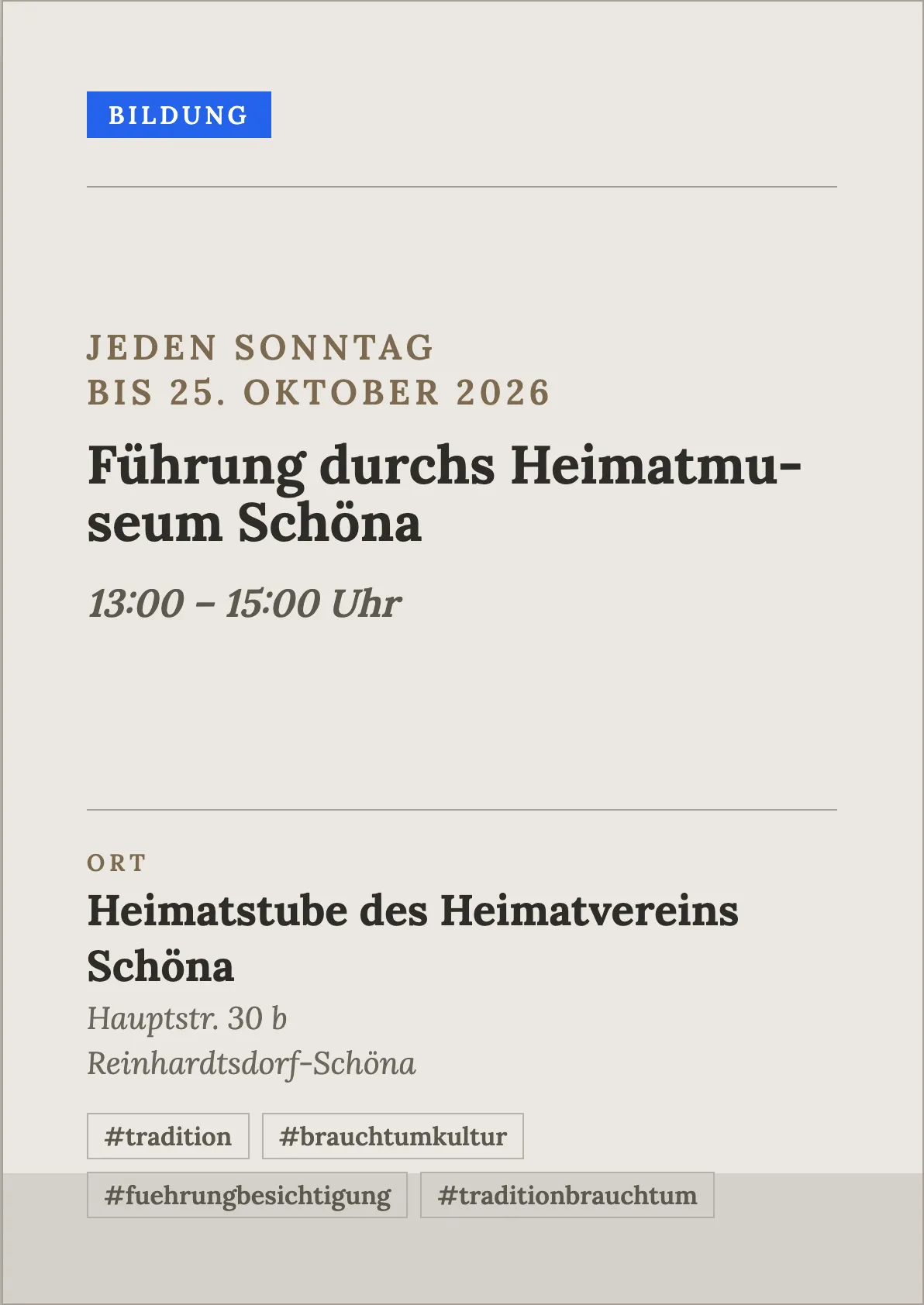 Veranstaltungsflyer