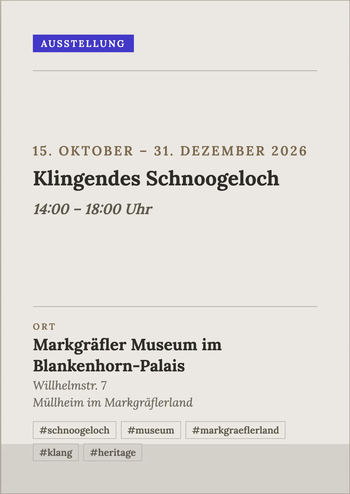 Veranstaltungsflyer