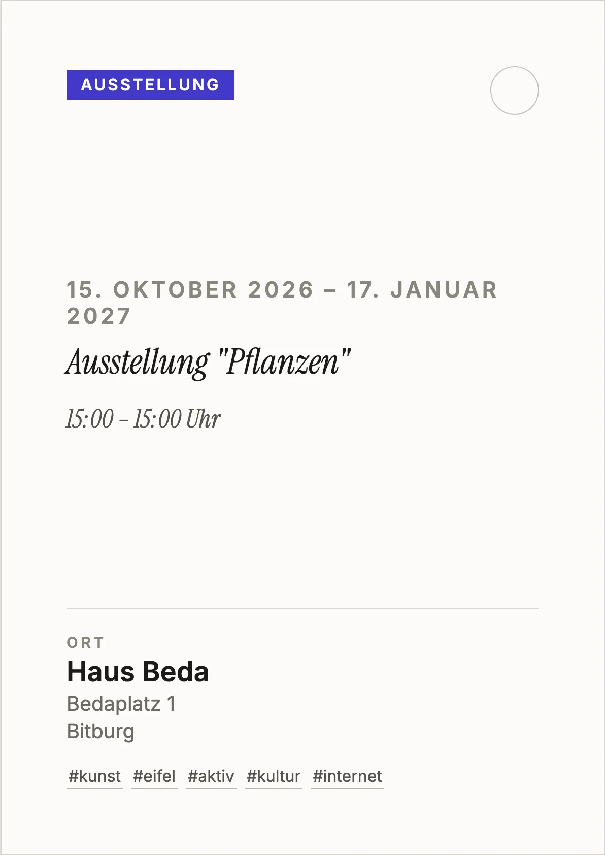 Veranstaltungsflyer