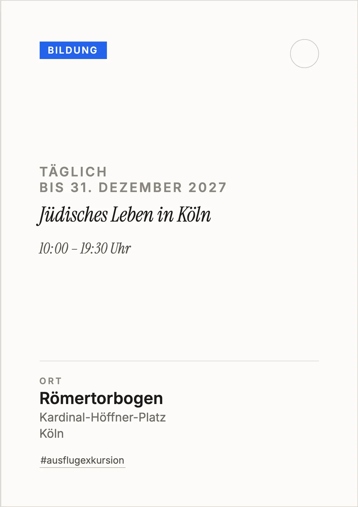 Veranstaltungsflyer