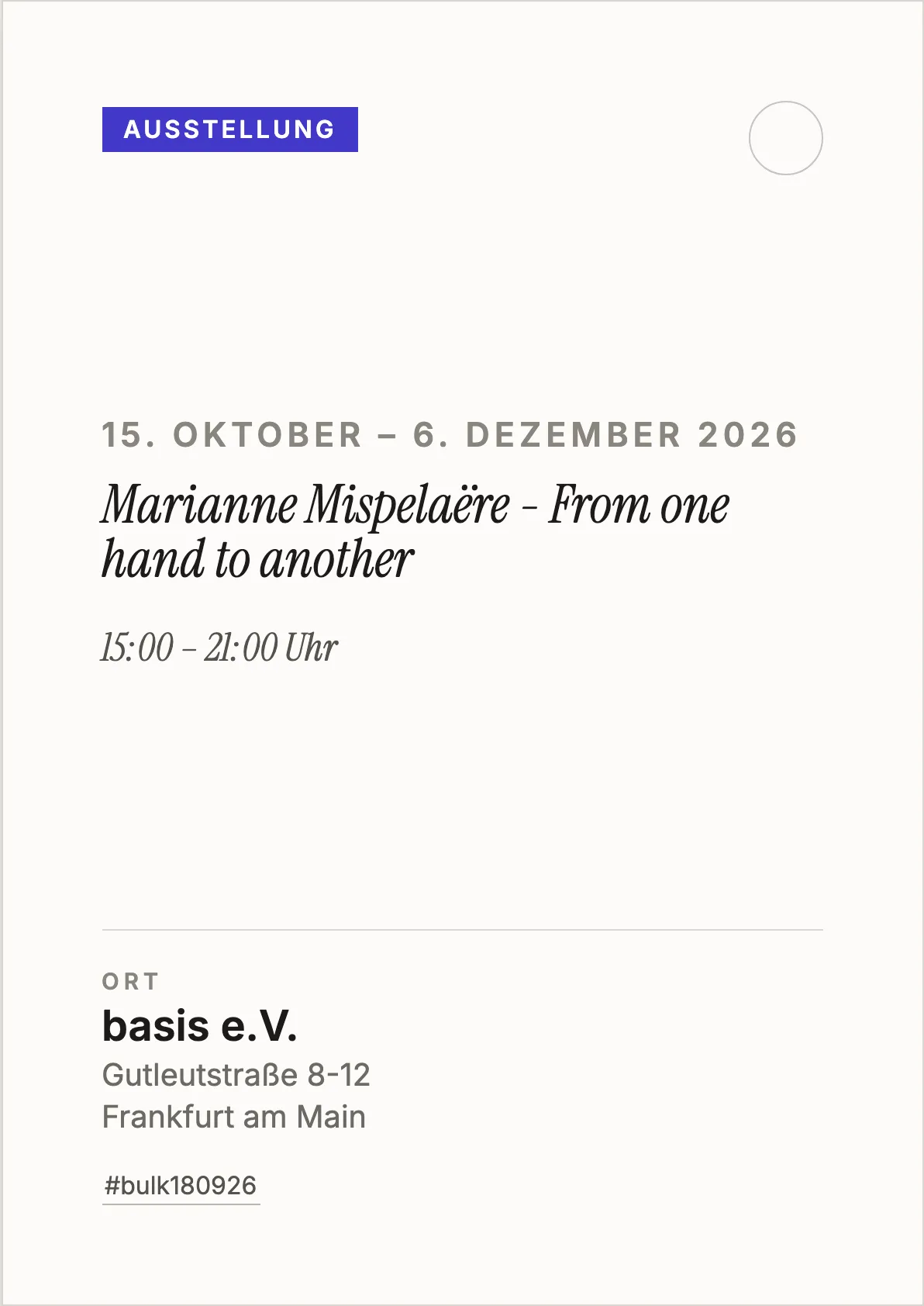 Veranstaltungsflyer