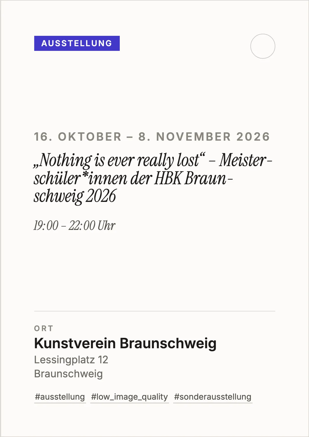 Veranstaltungsflyer