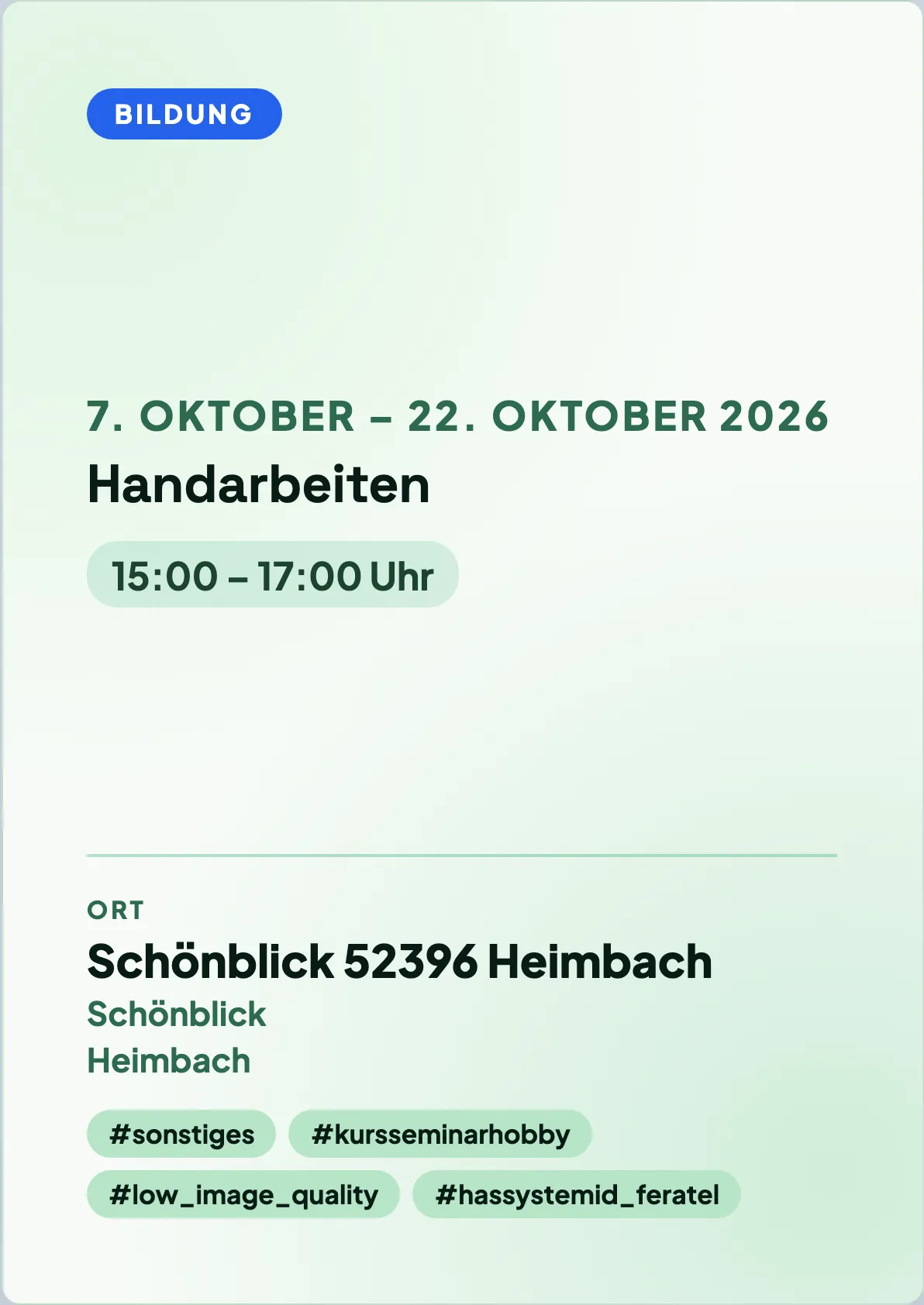 Veranstaltungsflyer