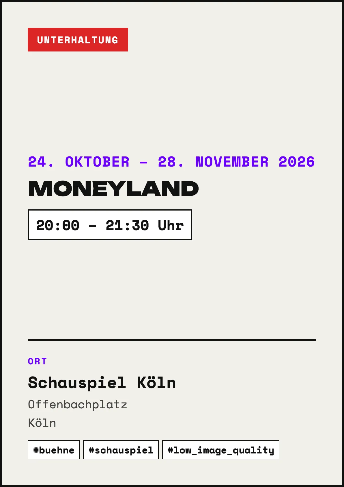 Veranstaltungsflyer