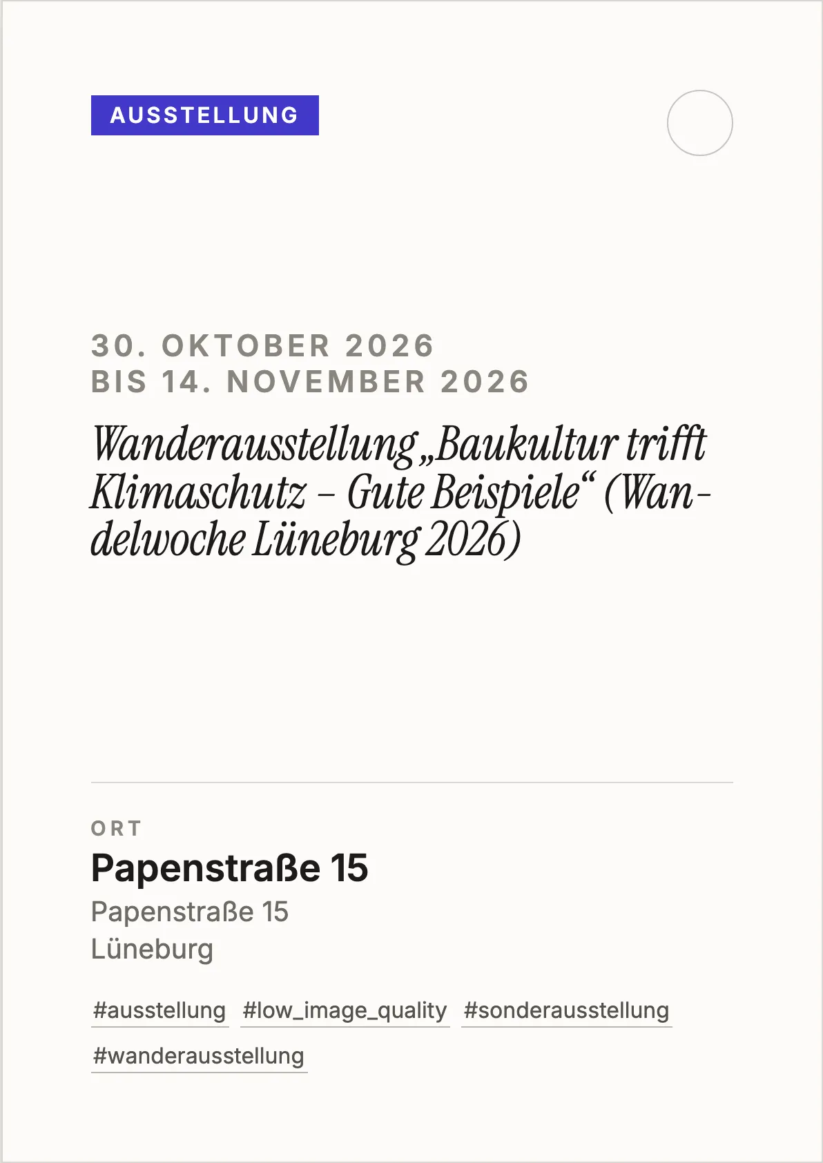 Veranstaltungsflyer