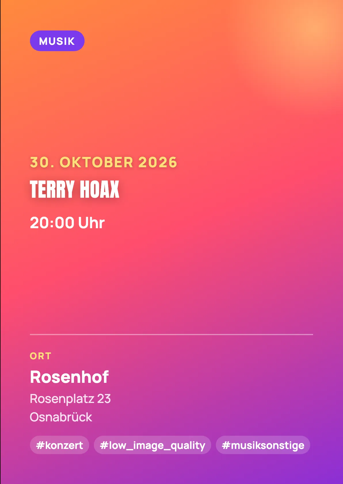 Veranstaltungsflyer