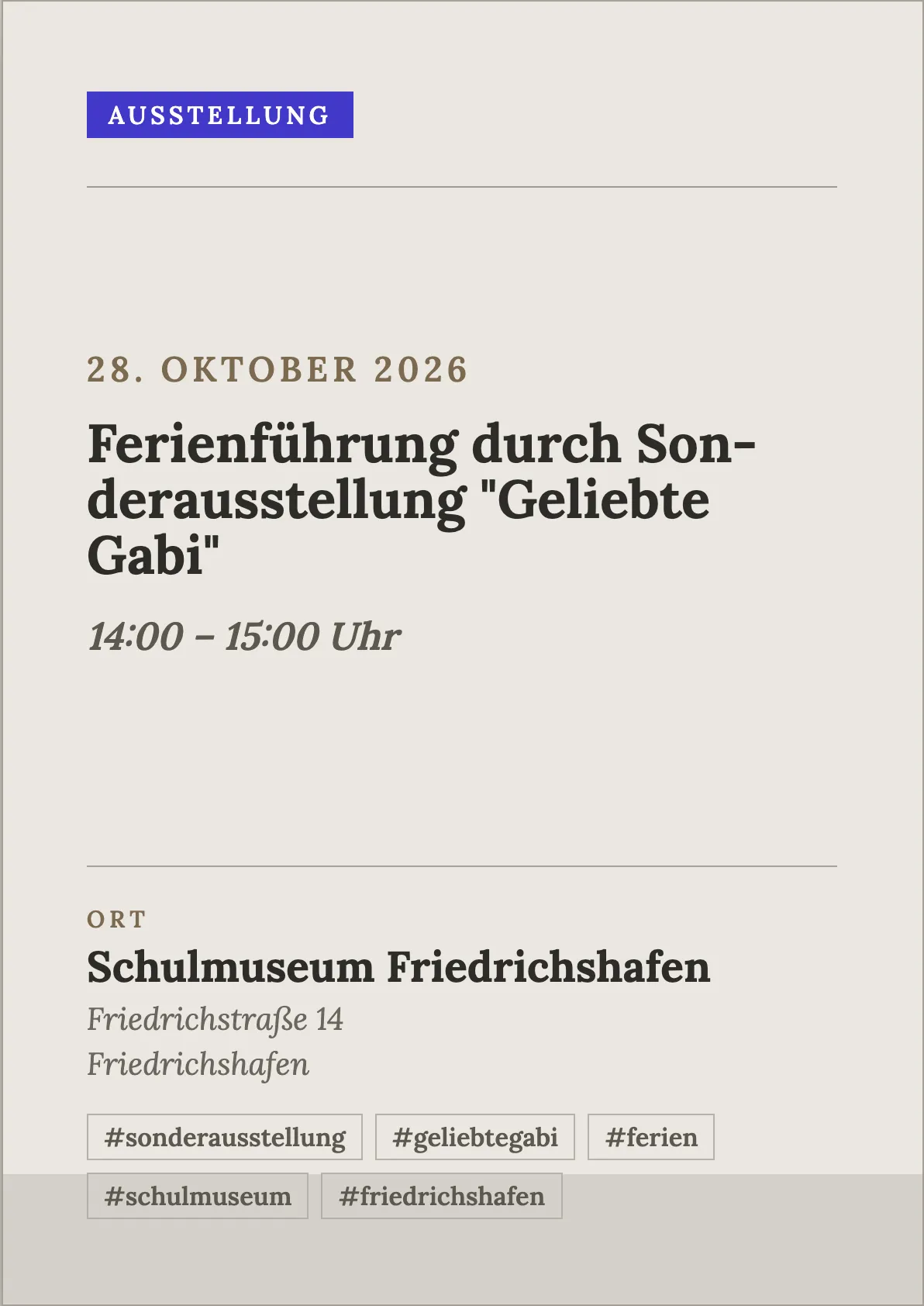 Veranstaltungsflyer