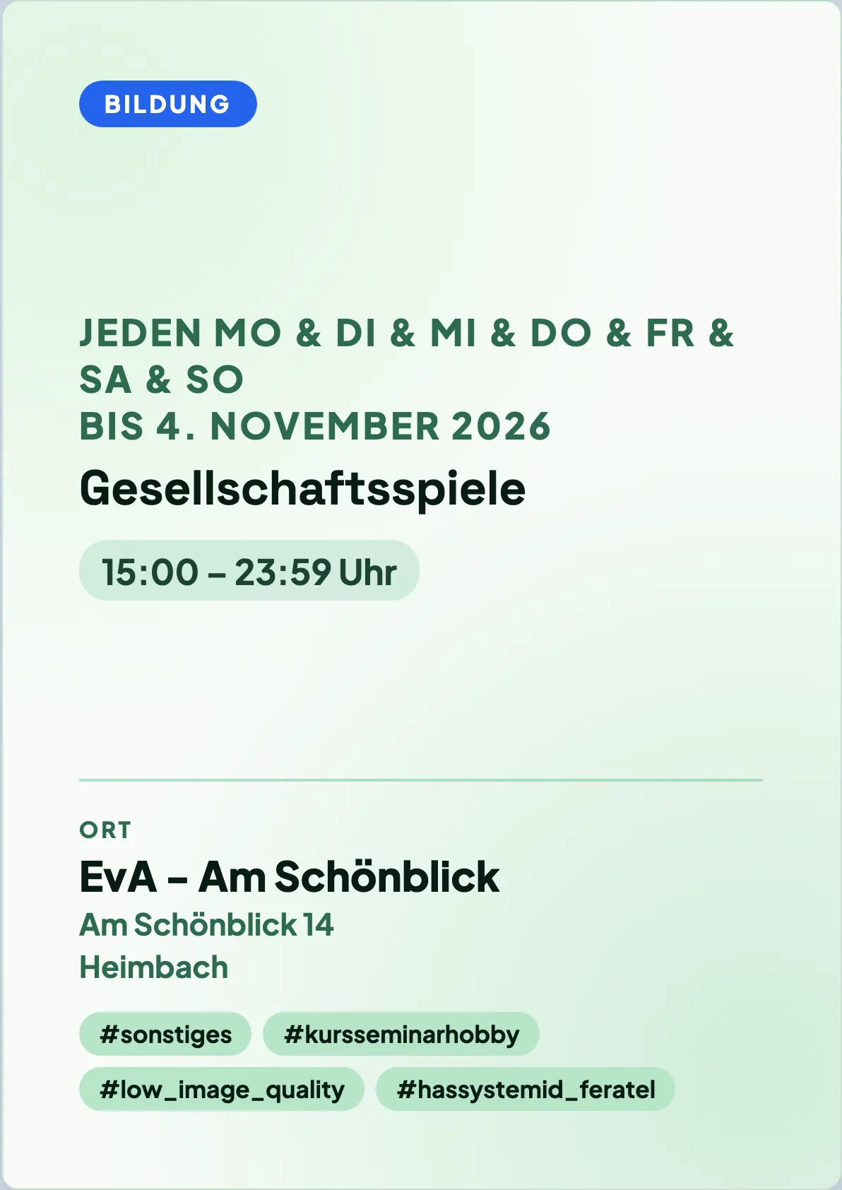 Veranstaltungsflyer