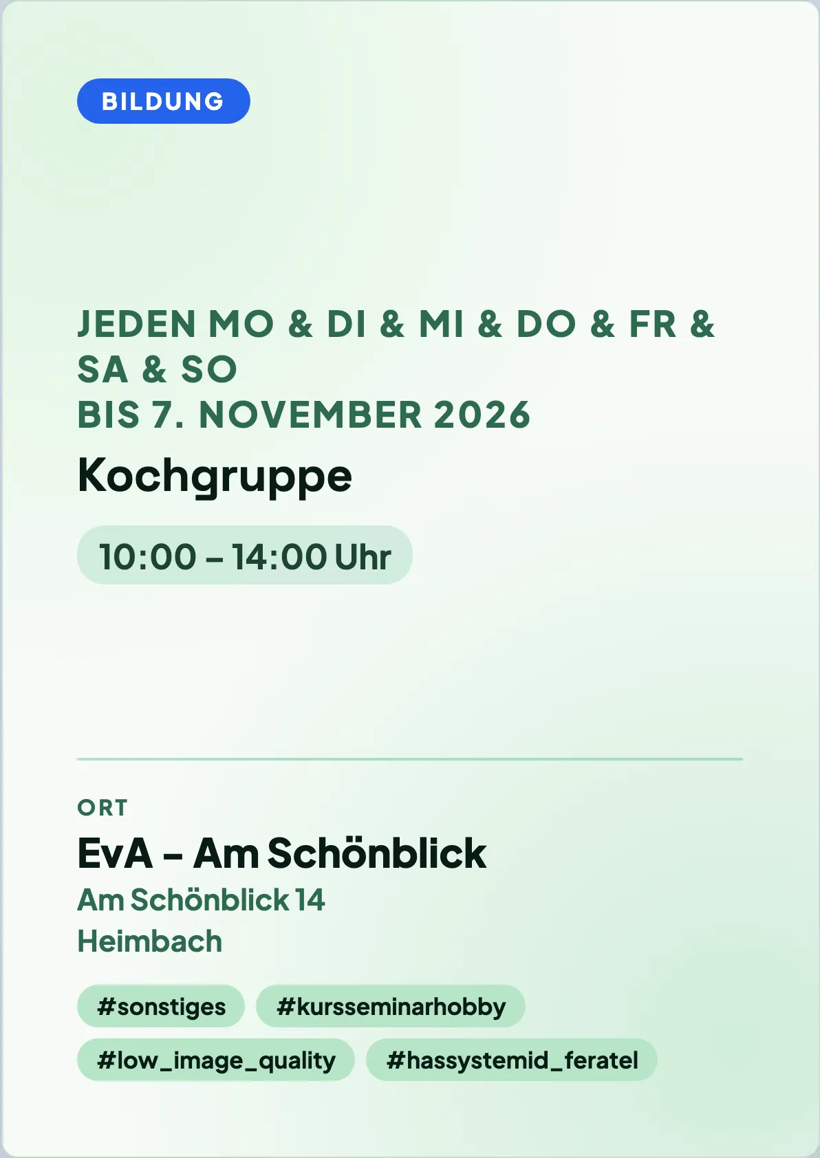 Veranstaltungsflyer