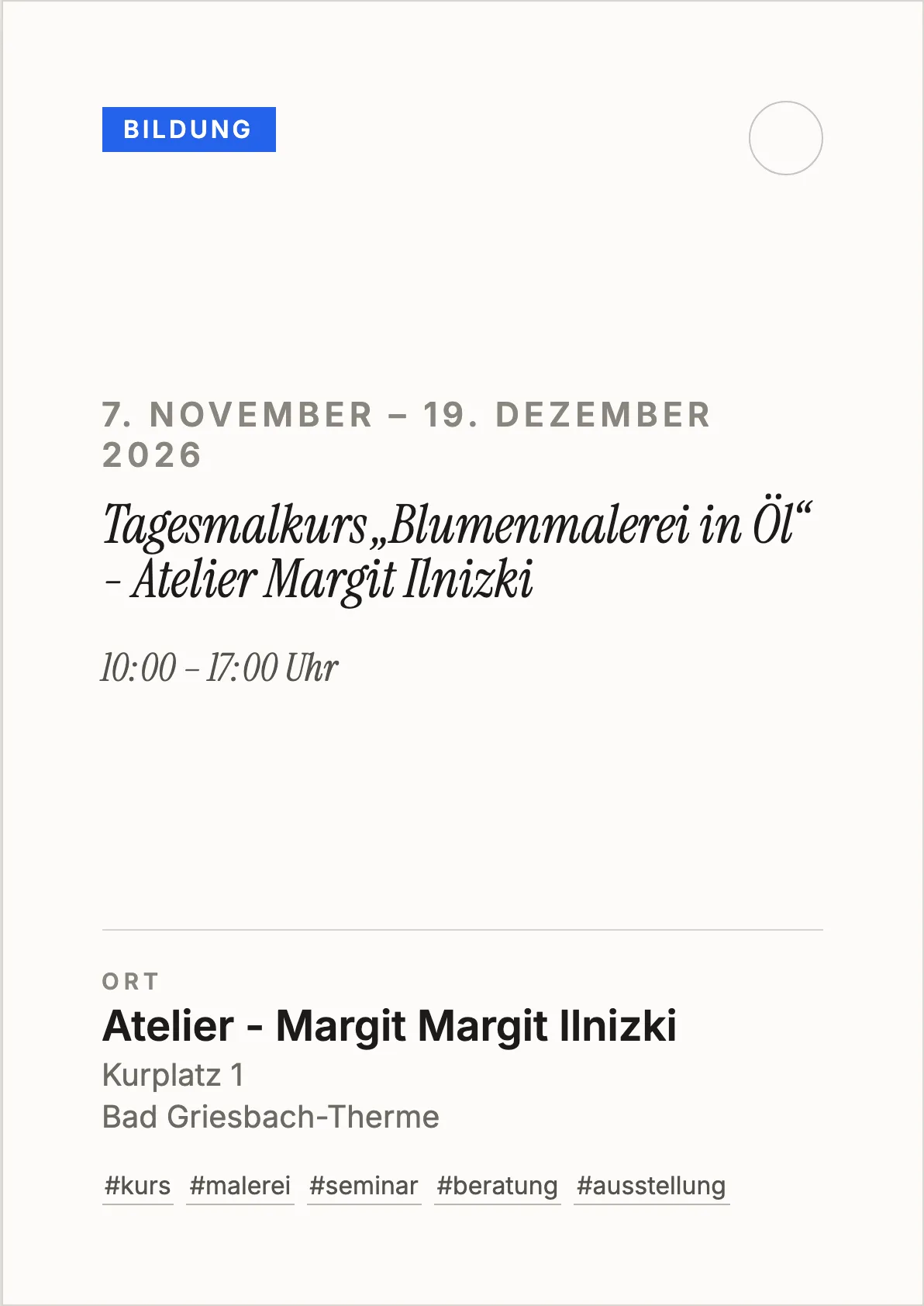 Veranstaltungsflyer