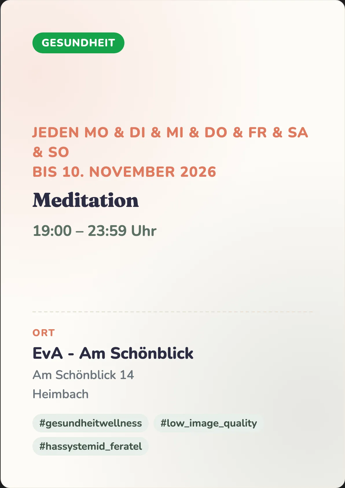 Veranstaltungsflyer