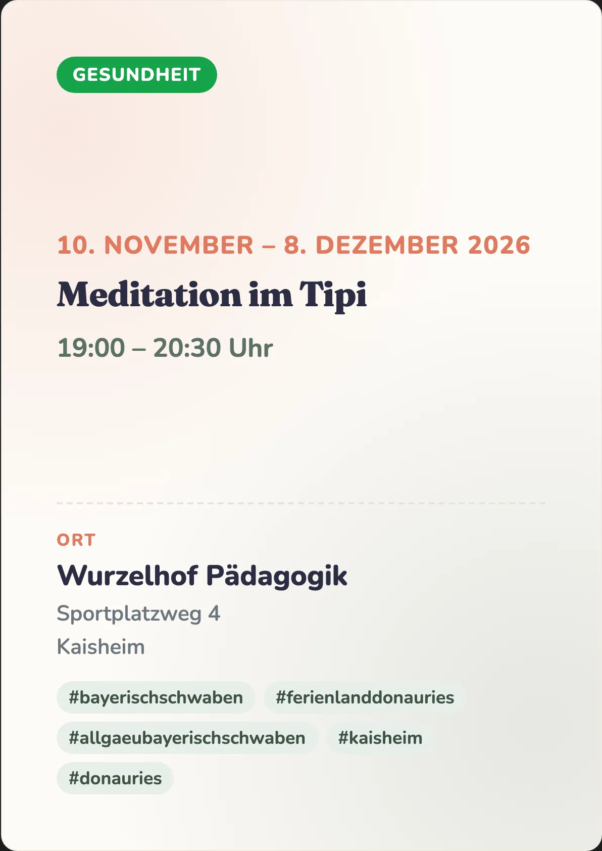 Veranstaltungsflyer