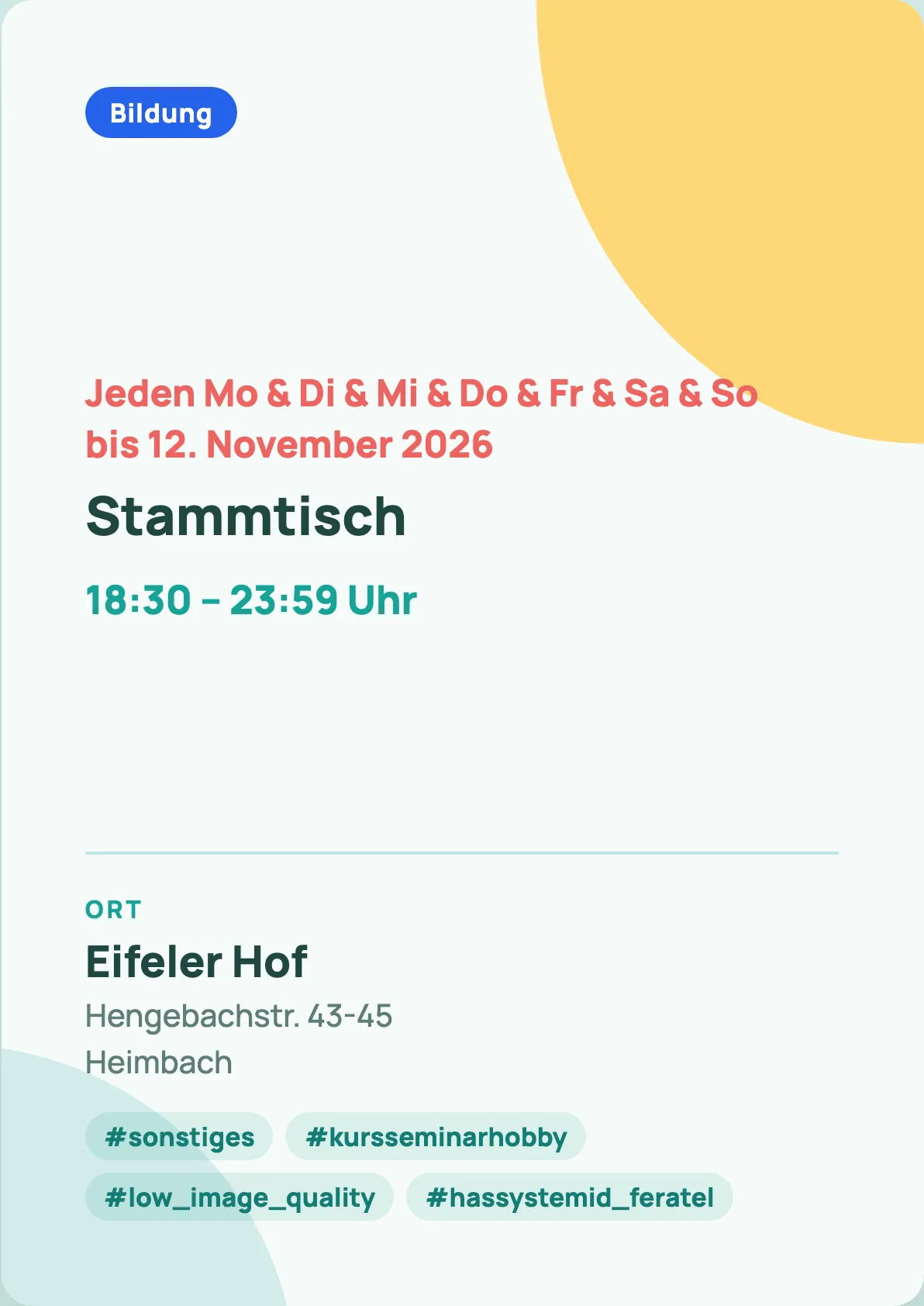 Veranstaltungsflyer