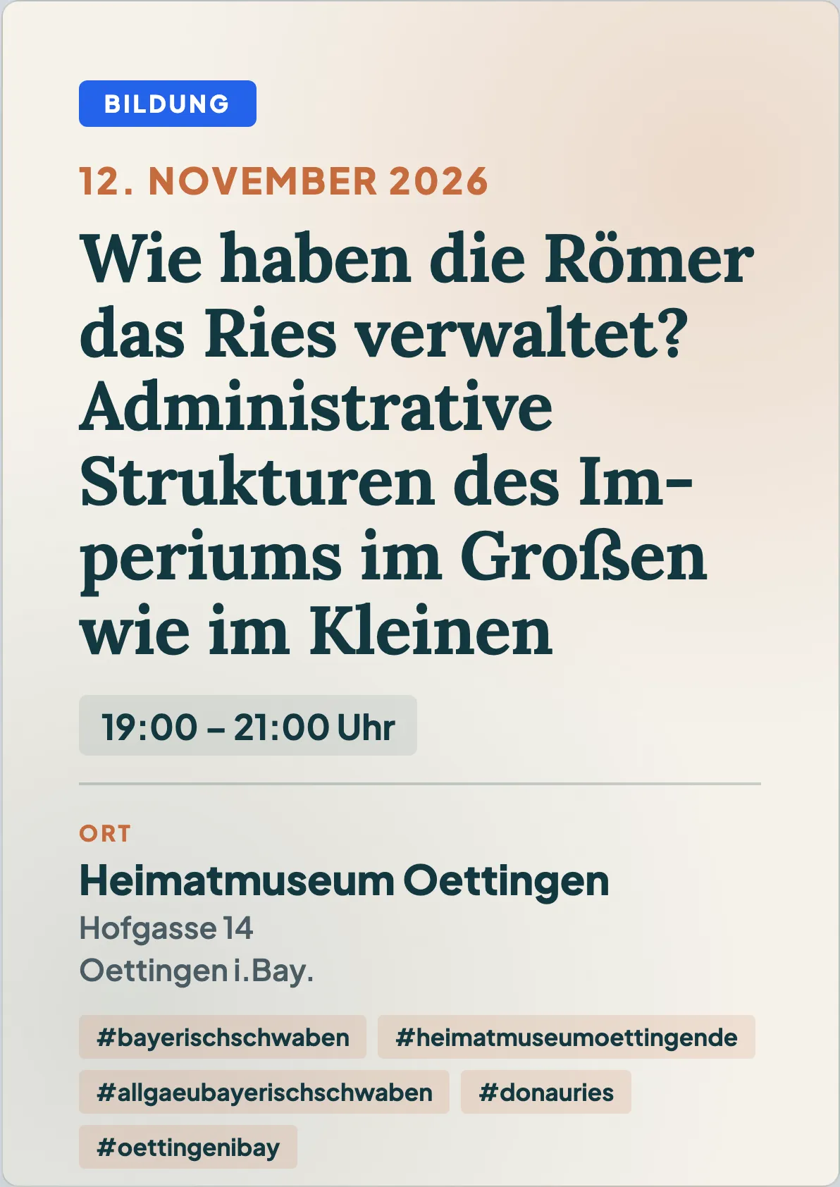 Veranstaltungsflyer