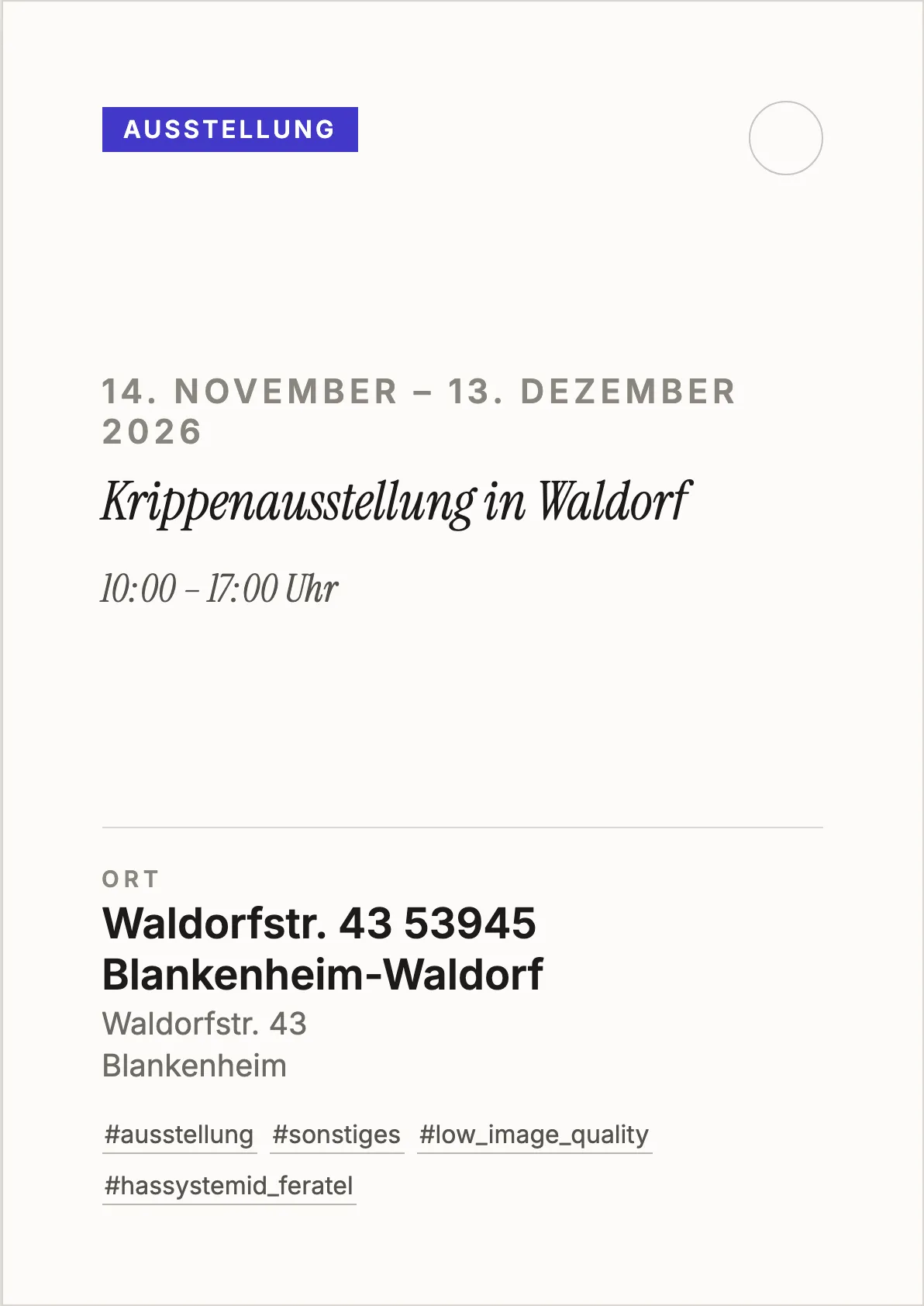 Veranstaltungsflyer