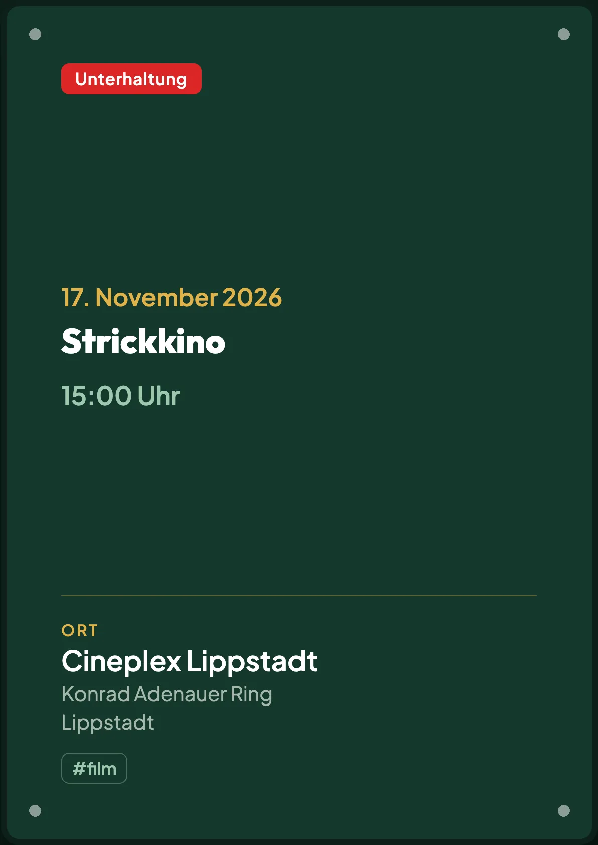 Veranstaltungsflyer